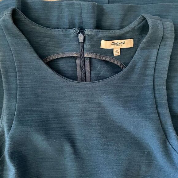 MADEWELL | keynote ponte sleeveless turquoise dress XS - Picture 13 of 13